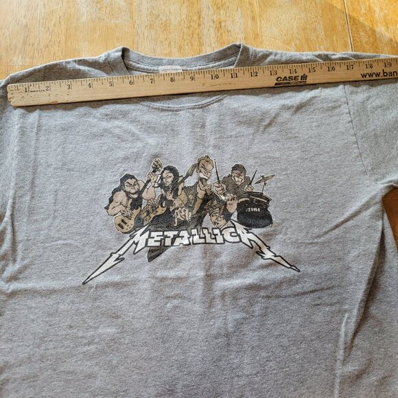 Small Vintage Cartoon Metallica Gildan Graphic Concert T Shirt - Picture 5 of 9